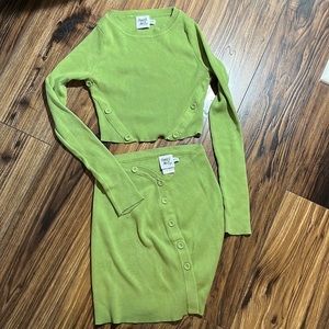 Princess polly matching skirt & long sleeved crop set